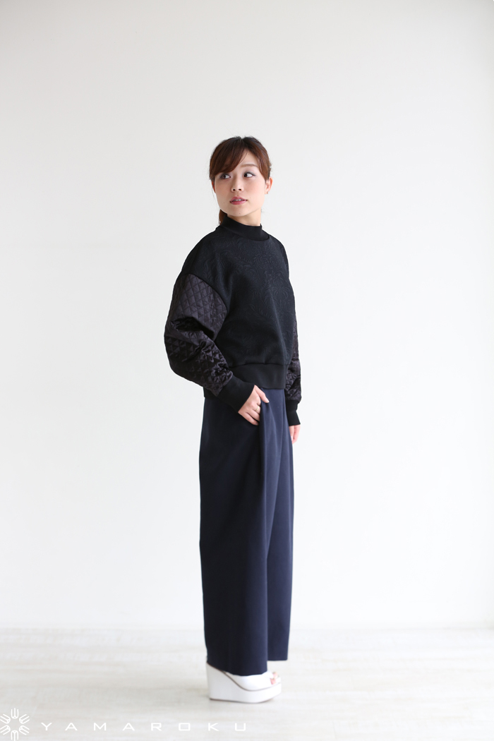 Mame Kurogouchi(マメ) Victorian Pattern Quilting Sweatshirt 切替 
