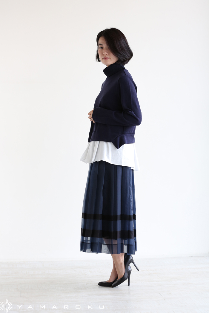 [新品] MUVEIL ブラック オーガンジー　フレアスカート MUVEIL(ミュベール) プリーツオーガンジースカート