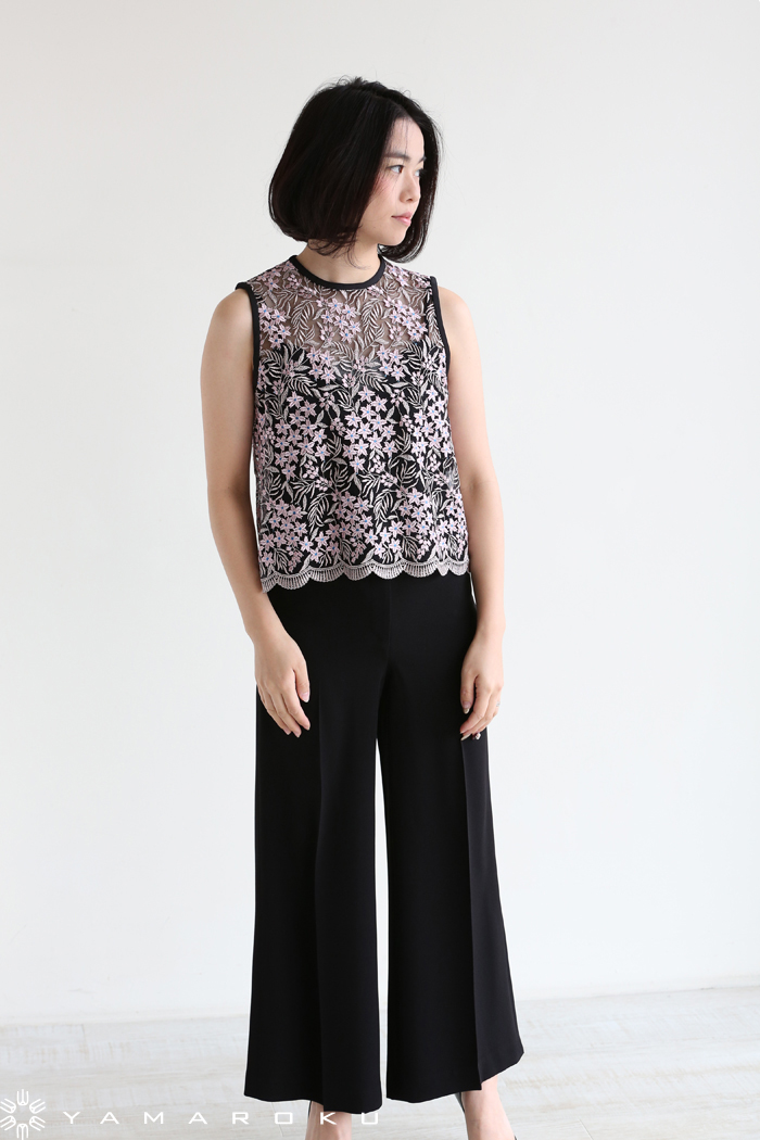 メーカー直売 - 人気ランキング Tulle Kurogouchi(マメ) Mame Embroidered Tops Scalloped & カットソー(半袖/袖なし)
