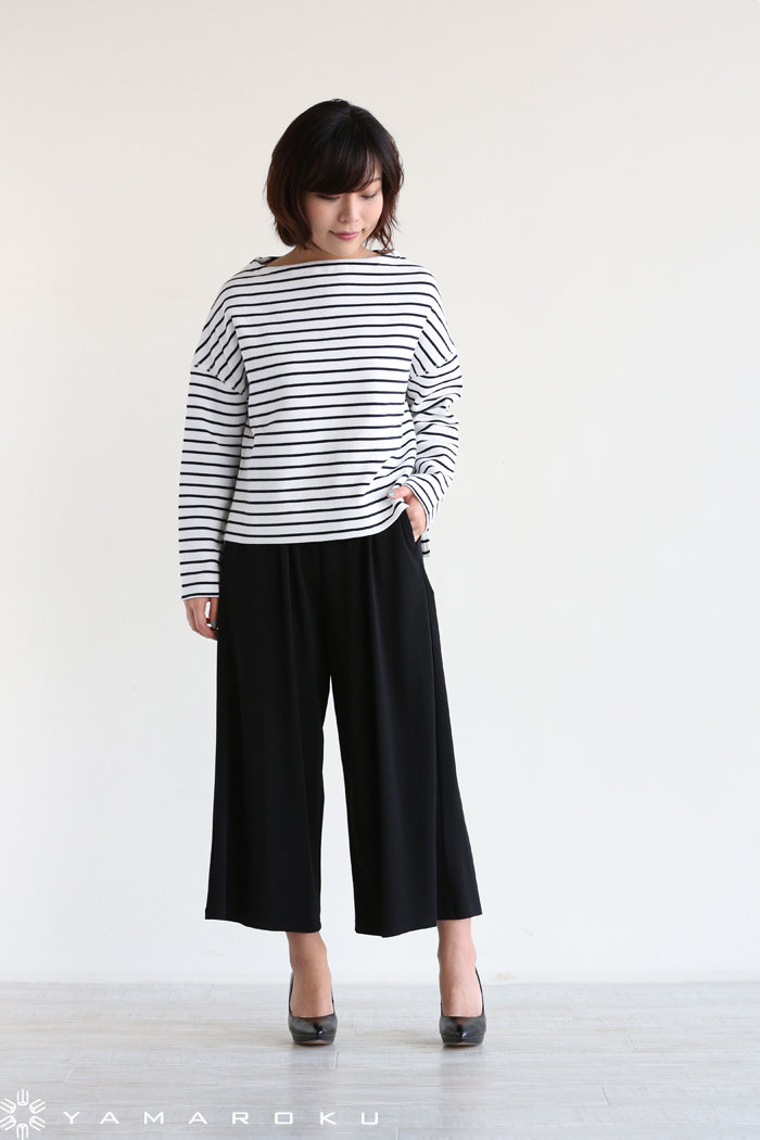 パンダ MACPHEE ボーダーボートネック TOMORROWLAND MACPHEE(マカフィ) DOUBLE FACE BORDER ボートネックプル