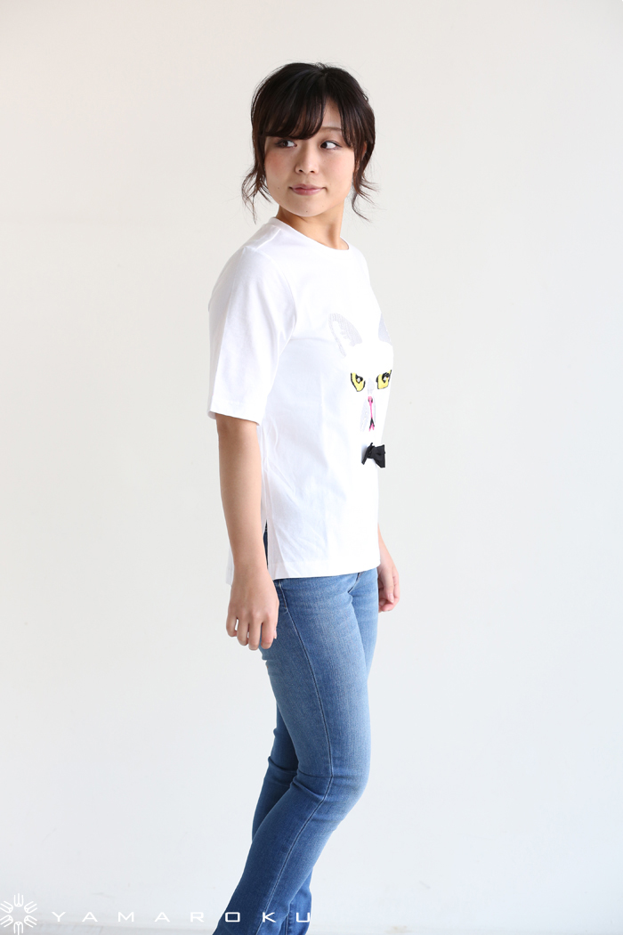 MUVEIL(ミュベール) 猫刺繍Tシャツ！！ | YAMAROKU New Arrival