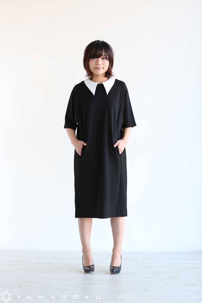 MUVEIL(ミュベール) 刺繍襟付オーバーワンピース！！ | YAMAROKU