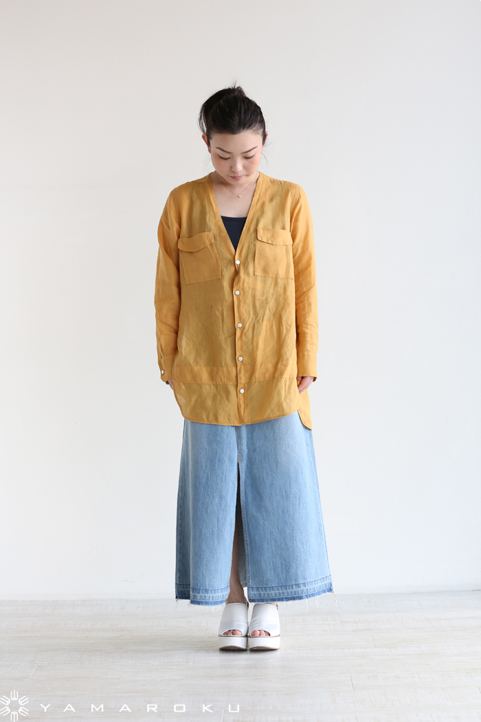 美品 マカフィ トゥモローランド リネン PIECE DYE RAMIE シャツ 美品 マカフィ トゥモローランド リネン PIECE DYE RAMIE シャツ