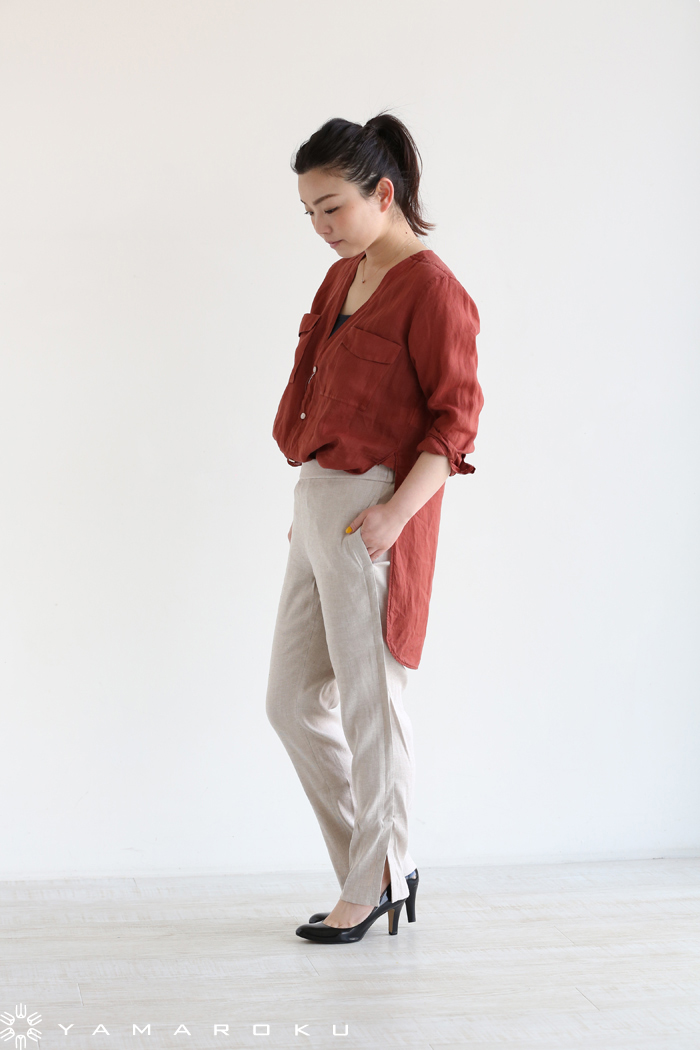 TOMORROWLAND MACPHEE(マカフィ) PIECE DYE RAMIE Vネック
