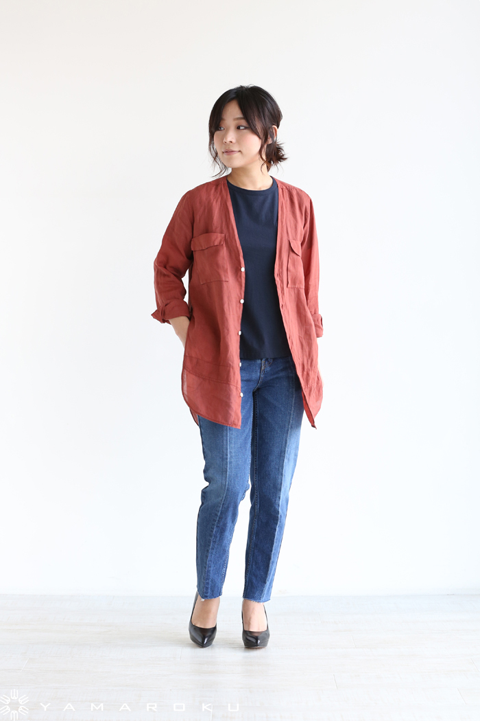 美品 マカフィ トゥモローランド リネン PIECE DYE RAMIE シャツ 美品 マカフィ トゥモローランド リネン PIECE DYE RAMIE シャツ