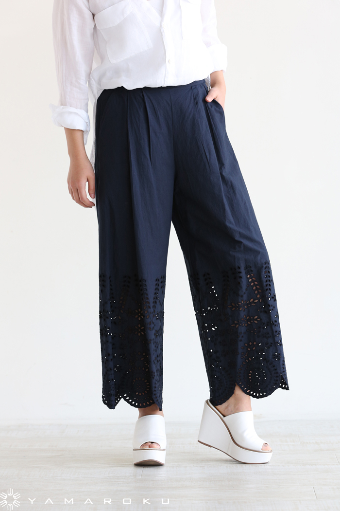 美品 MUVEIL WORK インドシフリー刺繍入りロングスカート スカラップ MUVEIL WORK(ミュベールワーク) インドシフリー刺繍入りスカート