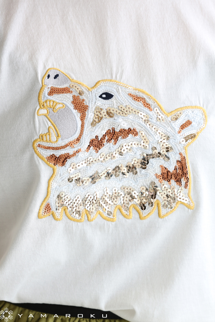 beautiful people(ビューティフルピープル) 100/2 supima bear spangles T-shirt！！ |  YAMAROKU New Arrival