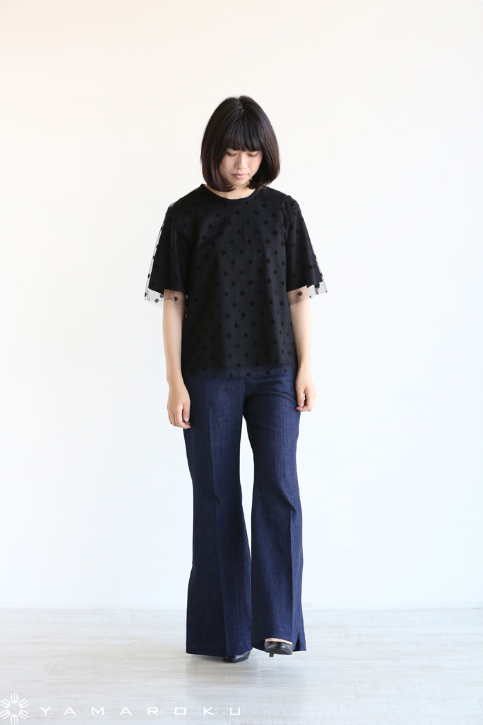 豊富な商品から MUVEIL チュールレイヤードTブラウス WORK(ミュベールワーク) シャツ/ブラウス(半袖/袖なし)