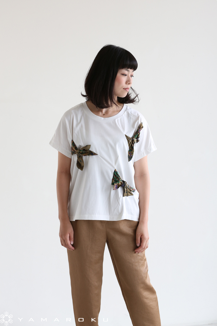 muller of yoshiokubo(ミュラーオブヨシオクボ) Ranch ribbon T-shirts