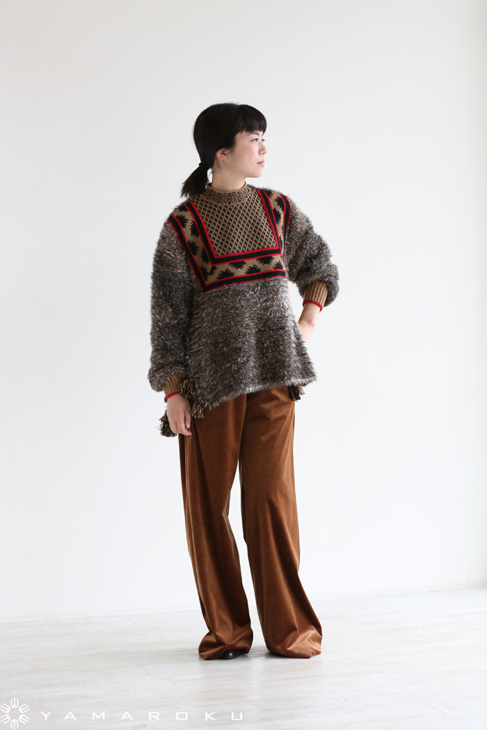 Mame Kurogouchi(マメ) Ethnic Pattern Fringe Knit Mame Kurogouchi(マメ) Ethnic Pattern Fringe Knit