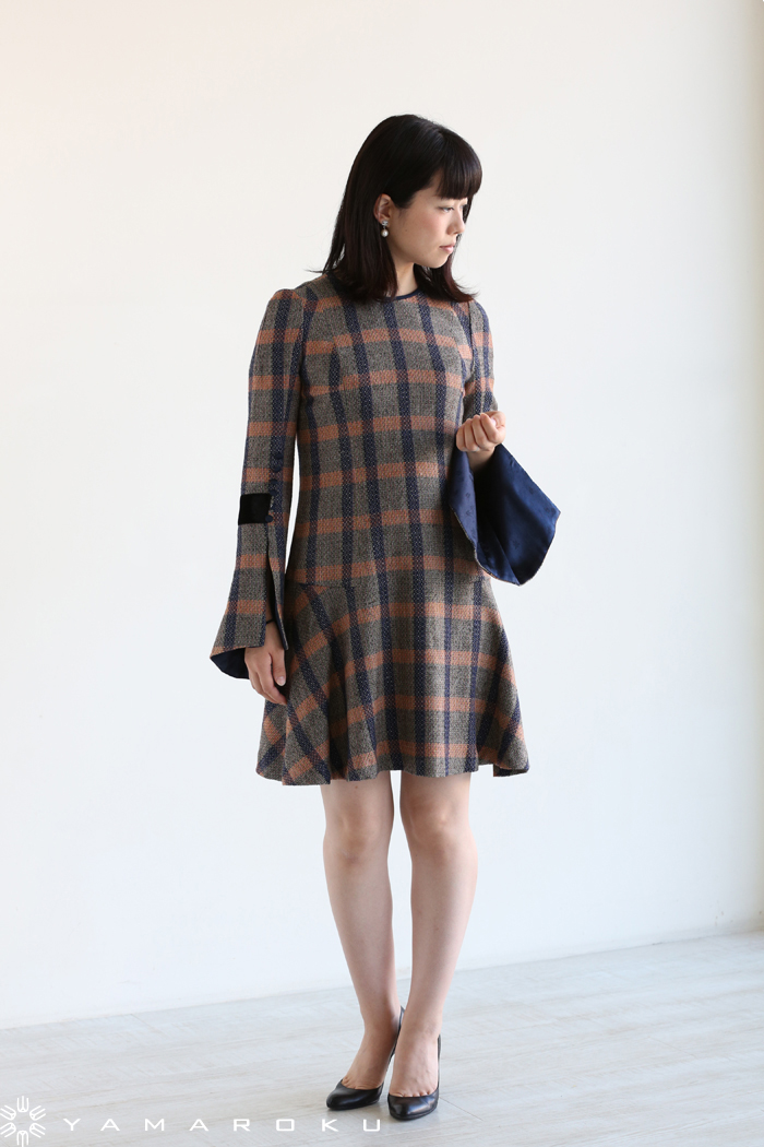 ワンピース mame Afterglow Check One-Piece ワンピース mame Afterglow Check One-Piece Mame Kurogouchi(マメ