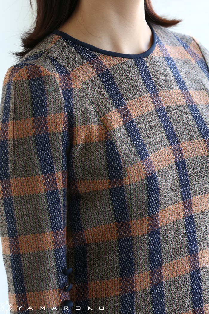 ワンピース mame Afterglow Check One-Piece Mame Kurogouchi(マメ) Afterglow Check One-Piece