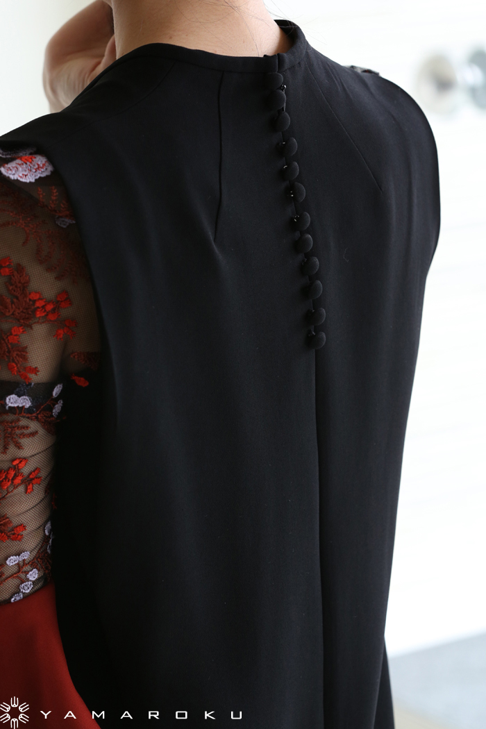 Mame Botanical Lace Sleeves I-Line Dress