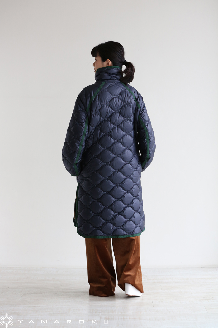 美品　ミュベール　ダウンコートXL カーキ　キルティング　ビジュウ　羽 セール】キルティングダウンコート(95~150cm)（ダウンジャケット