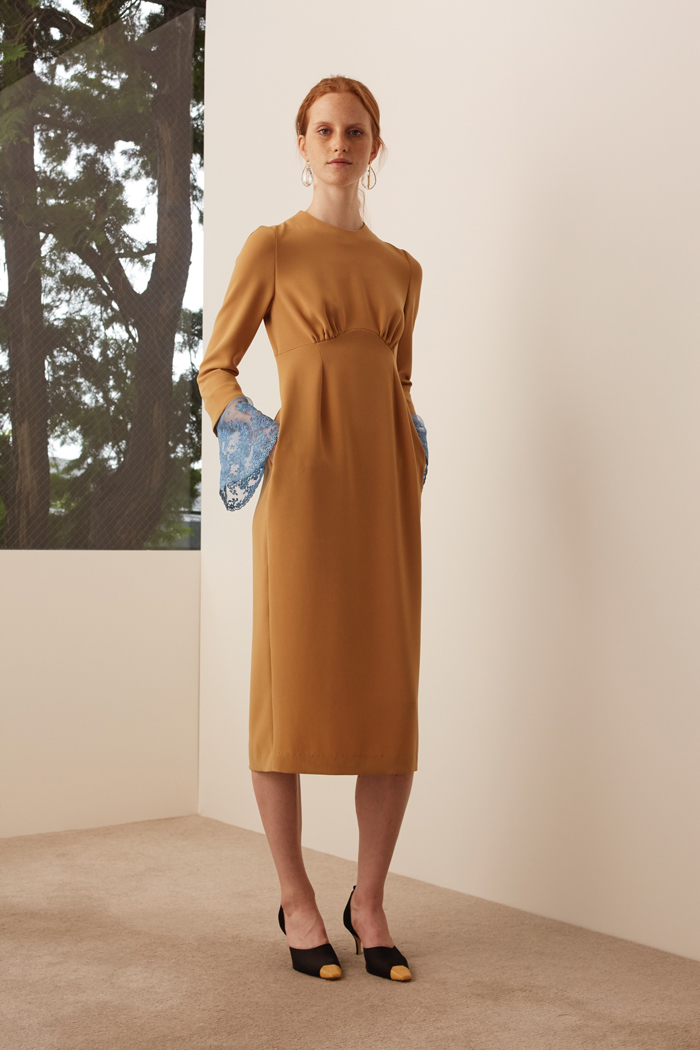 mame  2018 ss Suede Touch Silk Dress