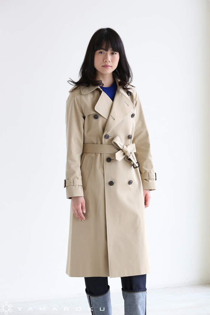 beautiful people(ビューティフルピープル) cotton twill long trench ...