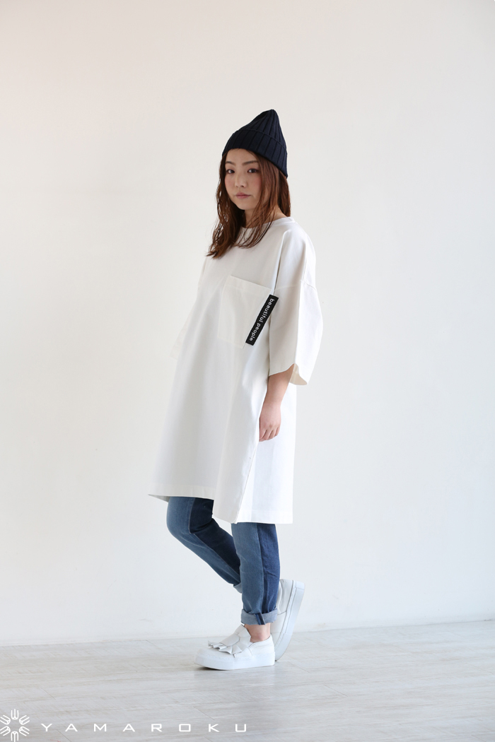 beautiful people(ビューティフルピープル) cotton jersey big T-dress