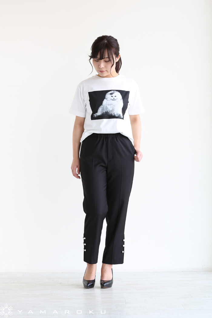 MUVEIL(ミュベール) ネコプリントTシャツ！！ | YAMAROKU New