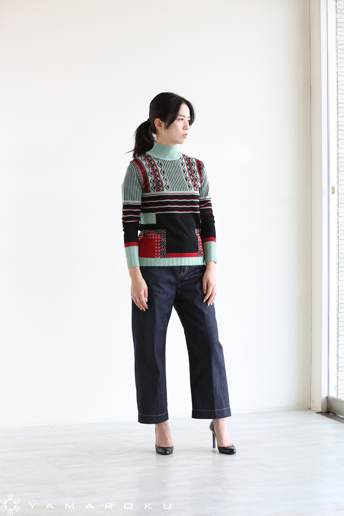 Mame Kurogouchi(マメ) Pedicel Jacquard Knit Tops