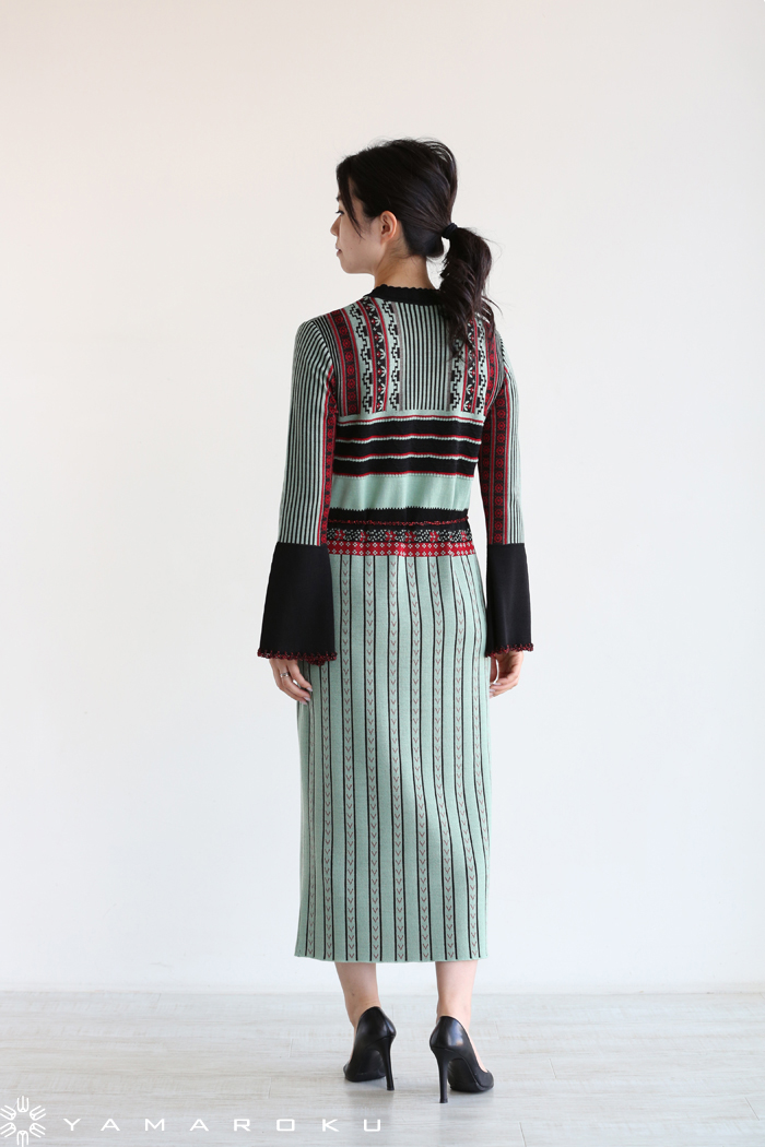 Mame Kurogouchi(マメ) Pedicel Jacquard Knit Dress