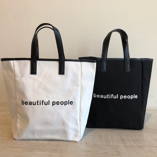 値下げ★新品★ beautiful people トートバッグ ブラック BABBI × beautiful people 限定ネームタグトートバッグ