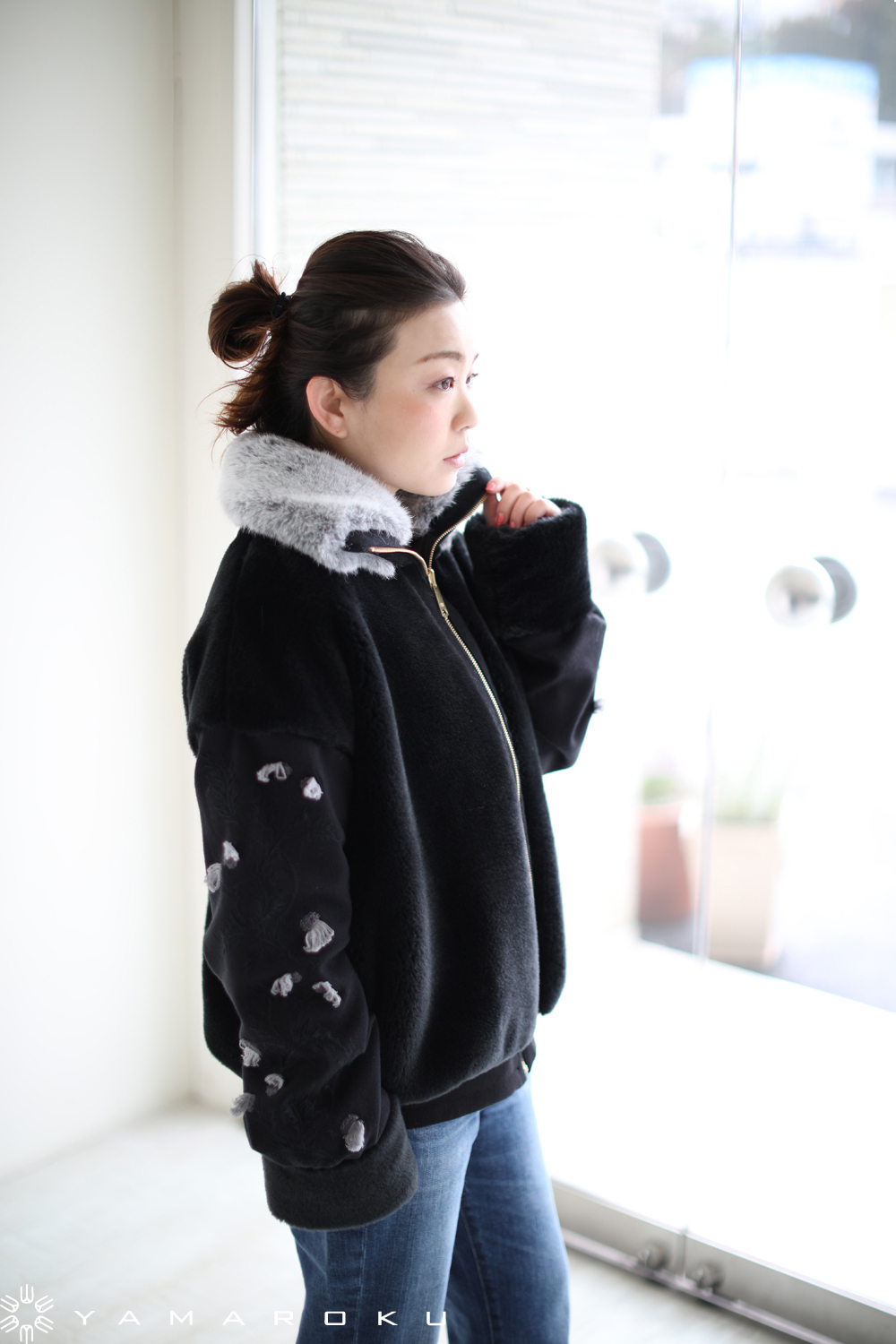 you ozeki(ユウオゼキ) 刺繍ファーブルゾン！！ | YAMAROKU New Arrival 