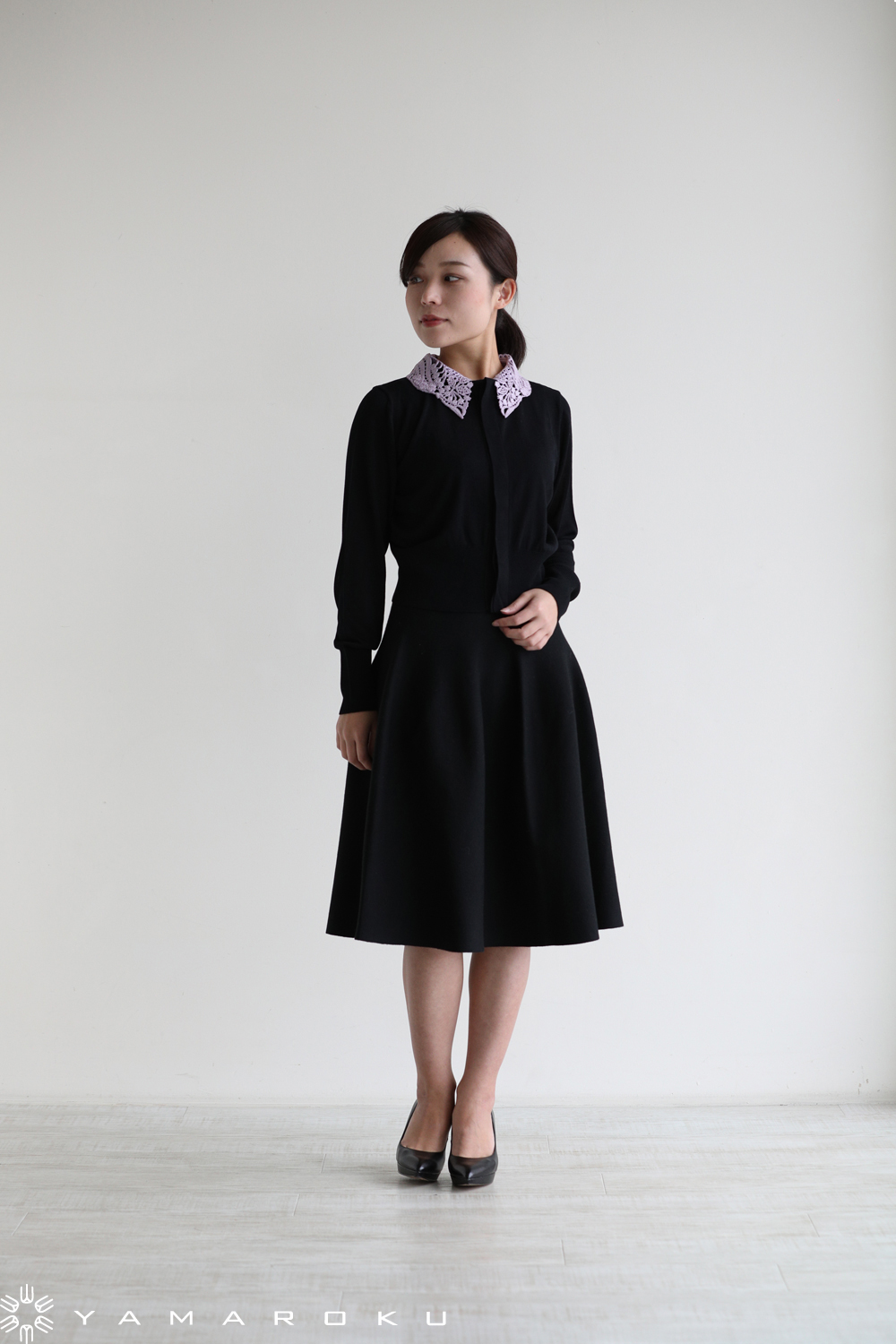 Mame Kurogouchi マメ 2019SS カーディガン（パープル） レディース】Watermark Pattern Knitted Cardigan | Mame Kurogouchi
