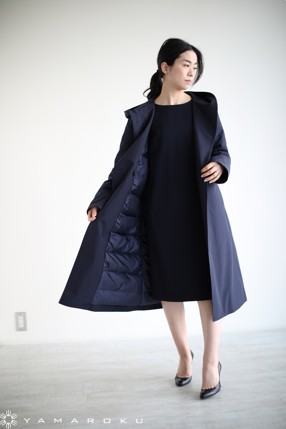 新品☆ Ballsey ポリエステルコットン フーデッドダウンコート ...