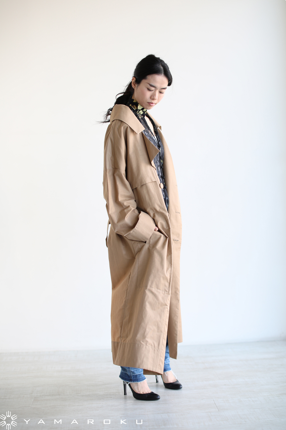 mame kurogouchi マメ トレンチ Cotton Hemp Coat - トレンチコート