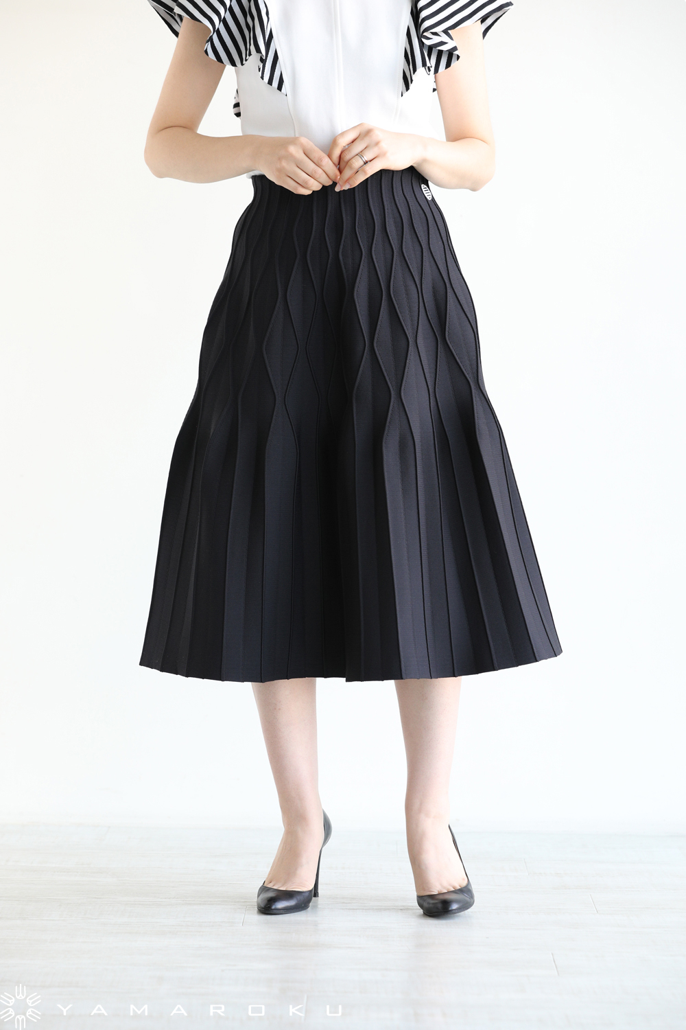 BORDERS at BALCONY(ボーダーズアットバルコニー) PLEATED SKIRT