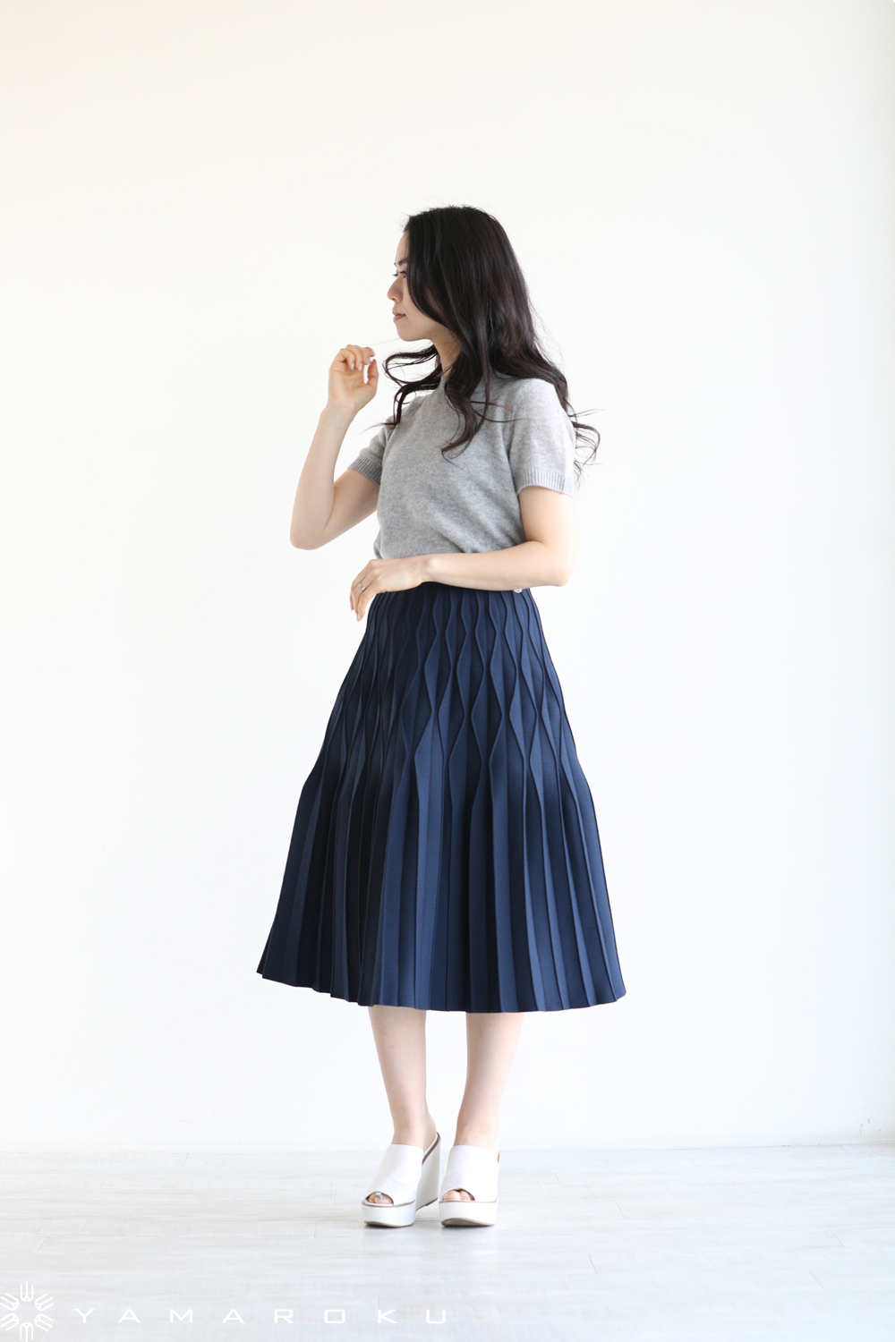BORDERS at BALCONY(ボーダーズアットバルコニー) PLEATED SKIRT