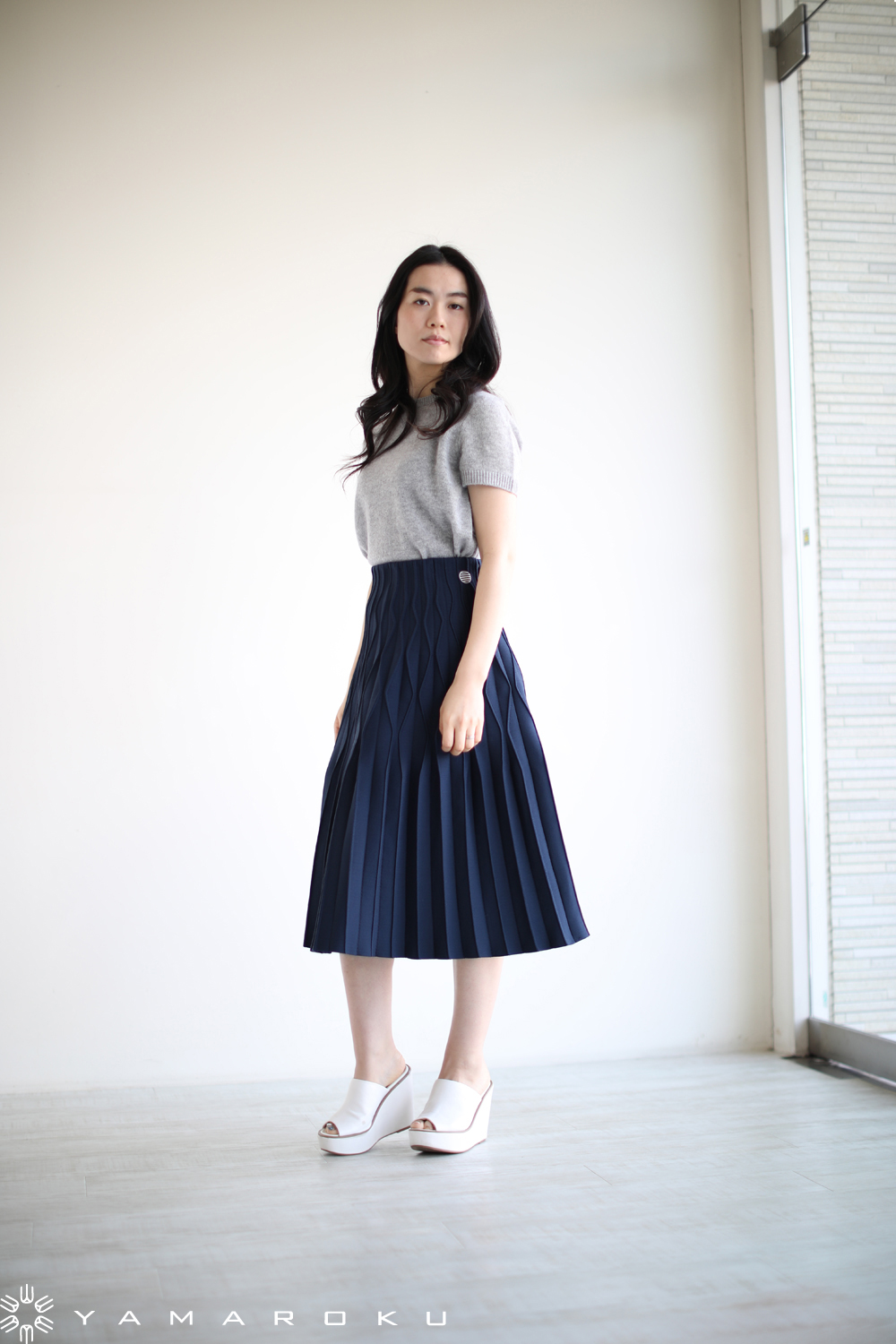 BORDERS at BALCONY(ボーダーズアットバルコニー) PLEATED SKIRT