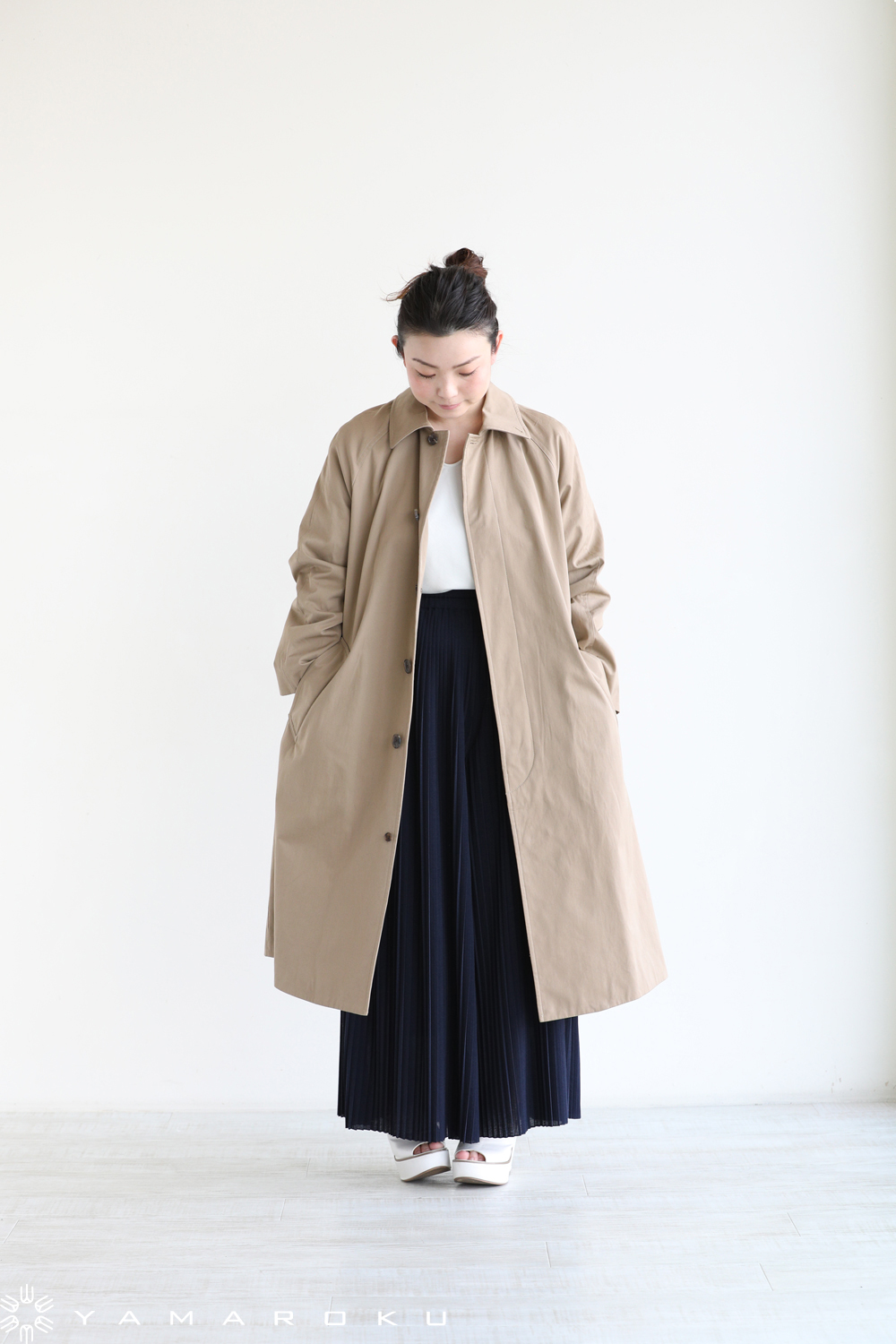 MACPHEE(マカフィ) トレンチコート、ステンカラーコート