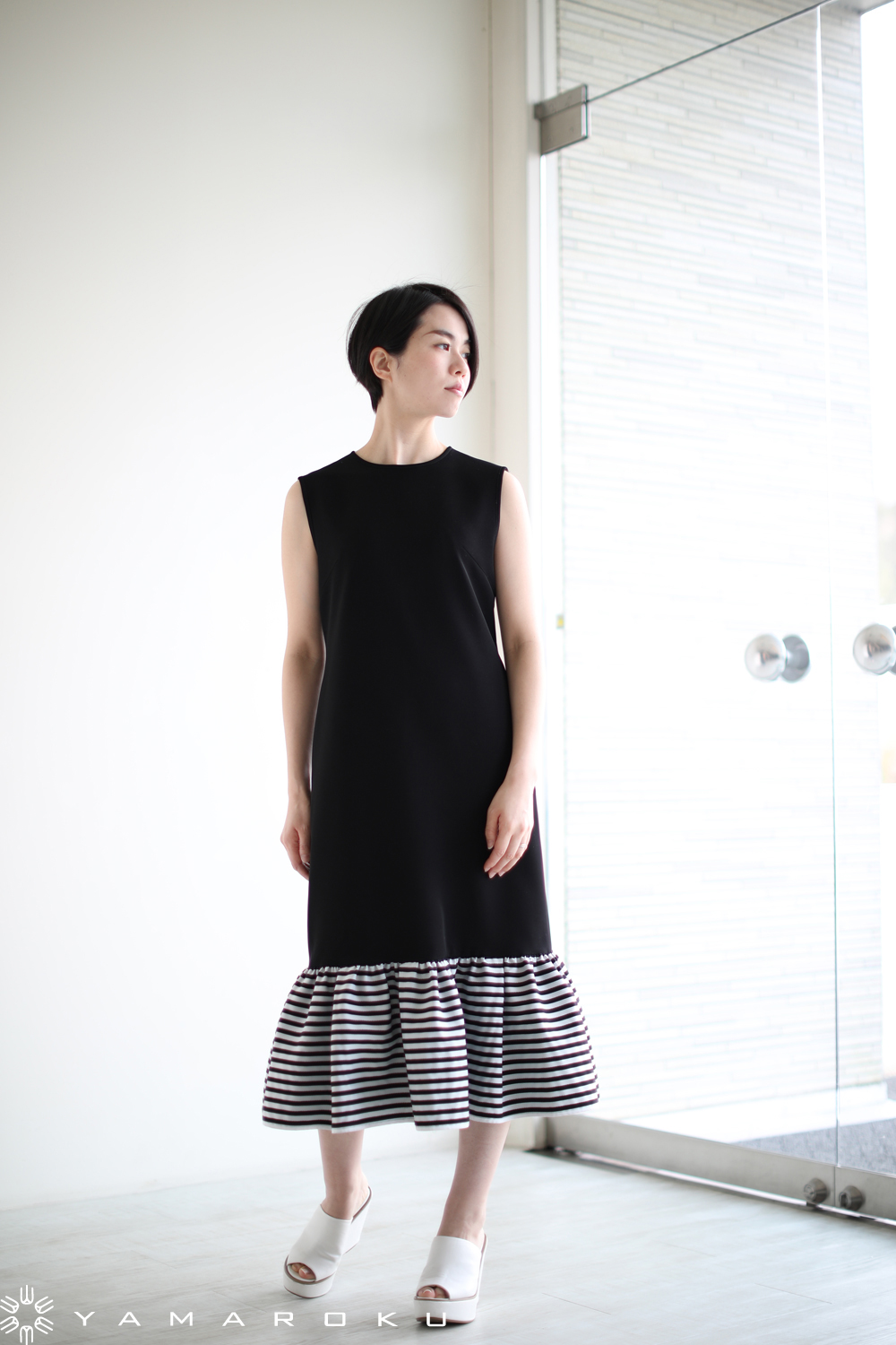 BORDERS at BALCONY(ボーダーズアットバルコニー) I-LINE DRESS