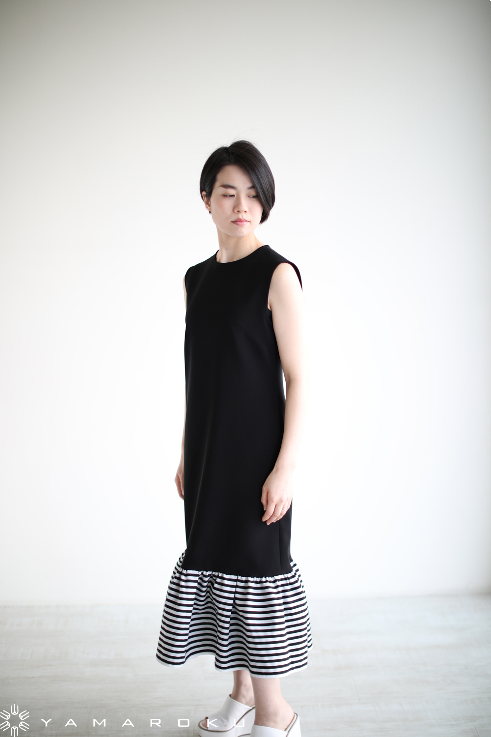 BORDERS at BALCONY(ボーダーズアットバルコニー) I-LINE DRESS