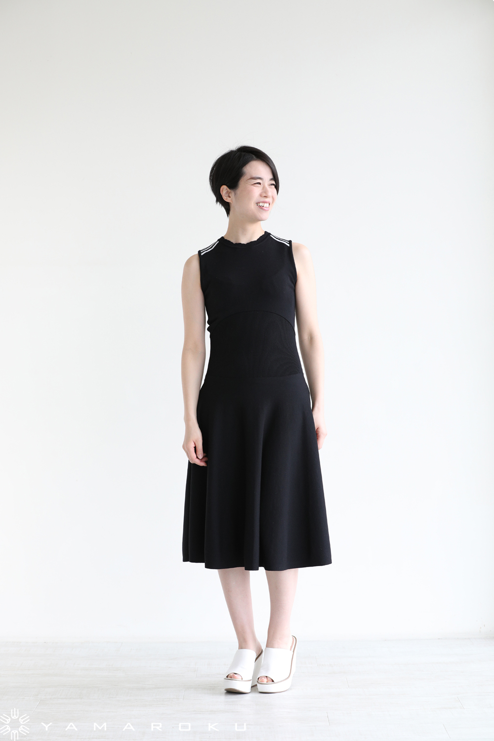 BORDERS at BALCONY(ボーダーズアットバルコニー) SCALLOP KNIT DRESS 
