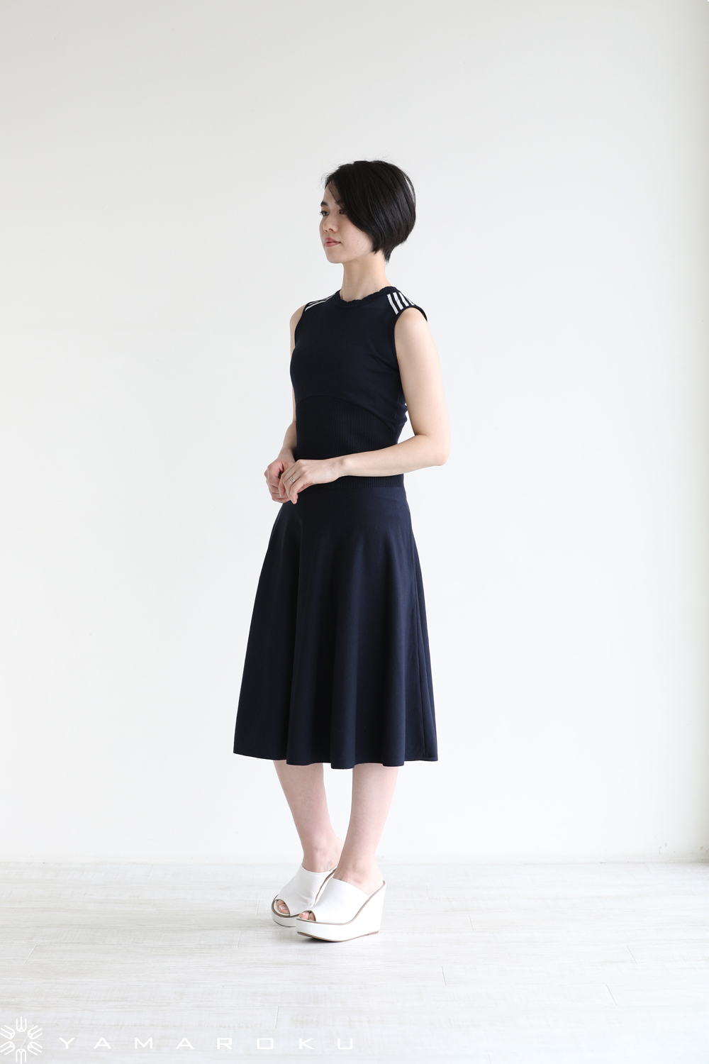 BORDERS at BALCONY(ボーダーズアットバルコニー) SCALLOP KNIT DRESS