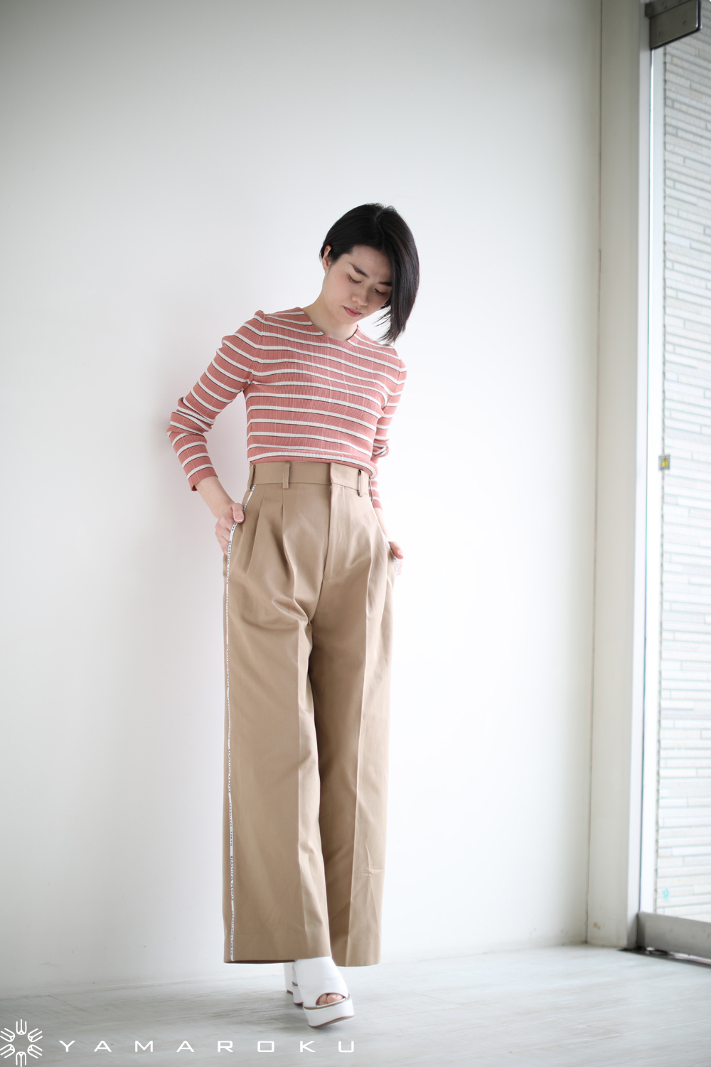 beautiful people(ビューティフルピープル) selvedge logo chino pants