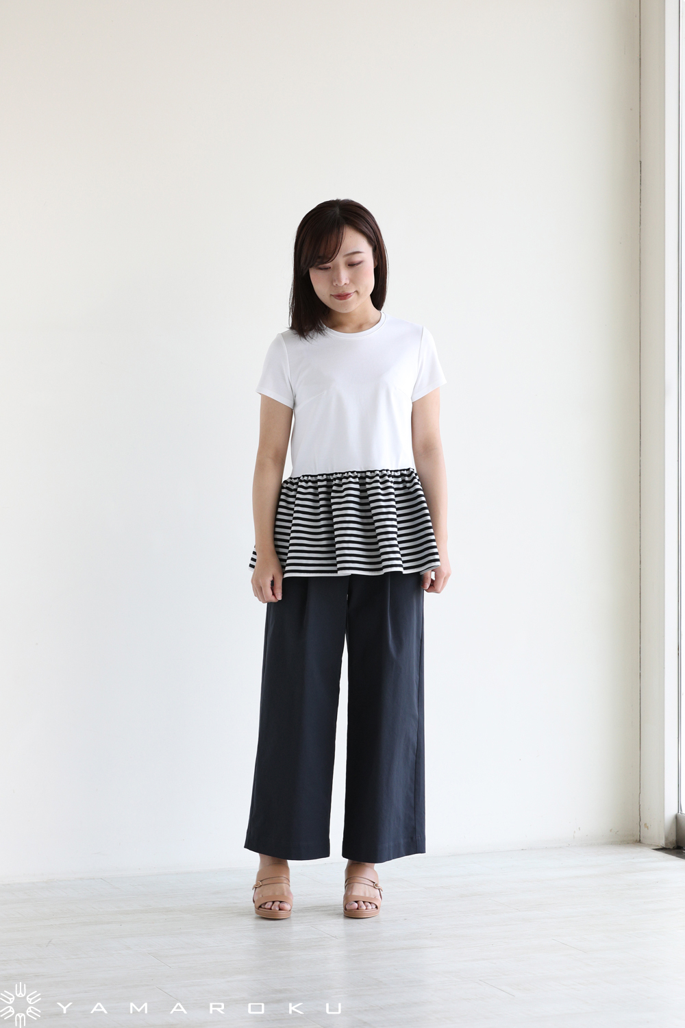 BORDERS at BALCONY(ボーダーズアットバルコニー) PEPLUM TEE ...