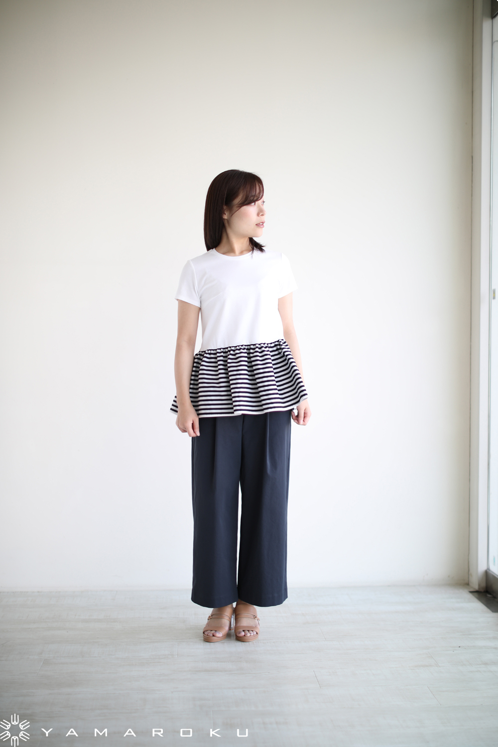 BORDERS at BALCONY(ボーダーズアットバルコニー) PEPLUM TEE ...