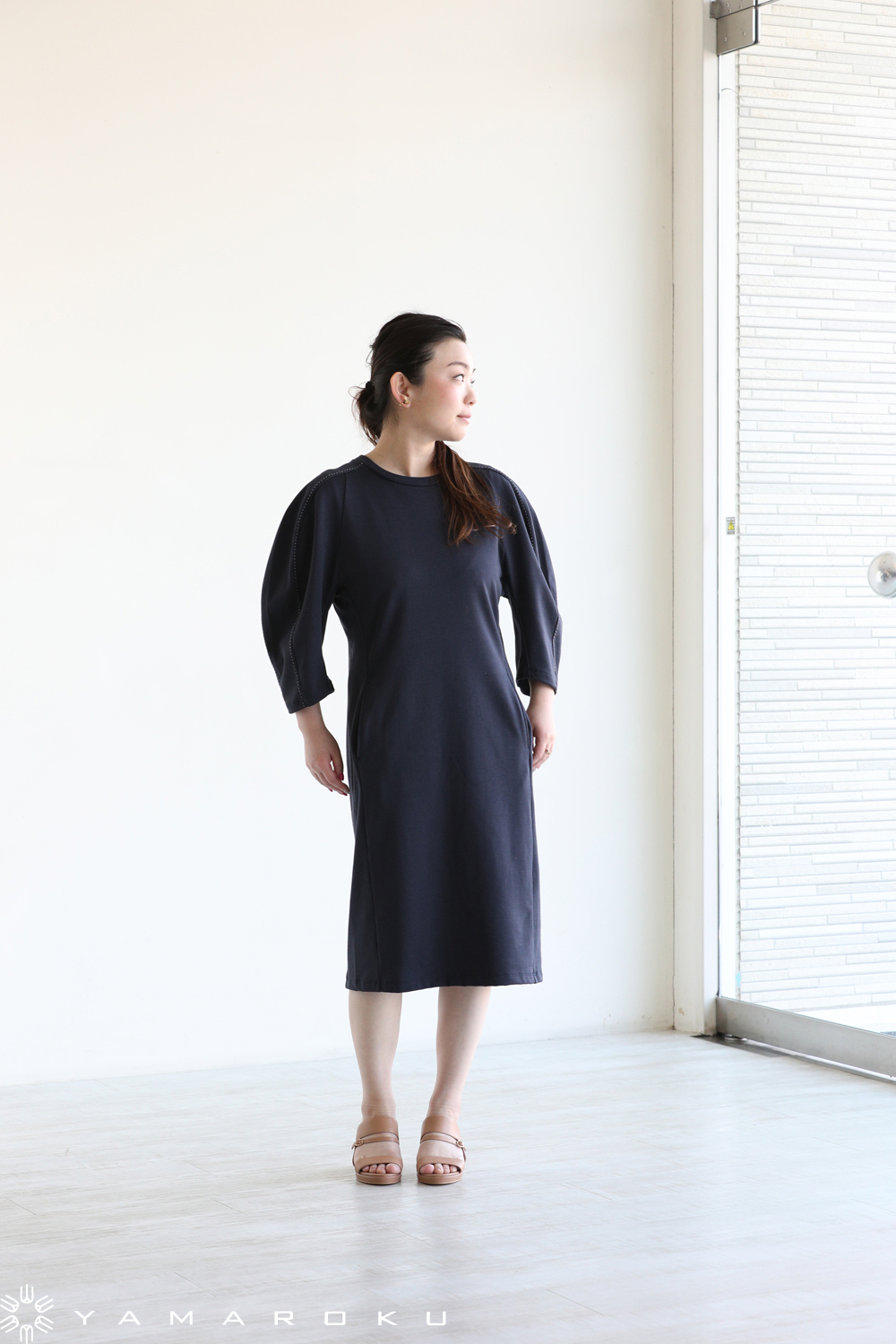 beautiful people ワンピース 茶 0240824S0699 beautiful people（ビューティフルピープル）100/1 broad layerd
