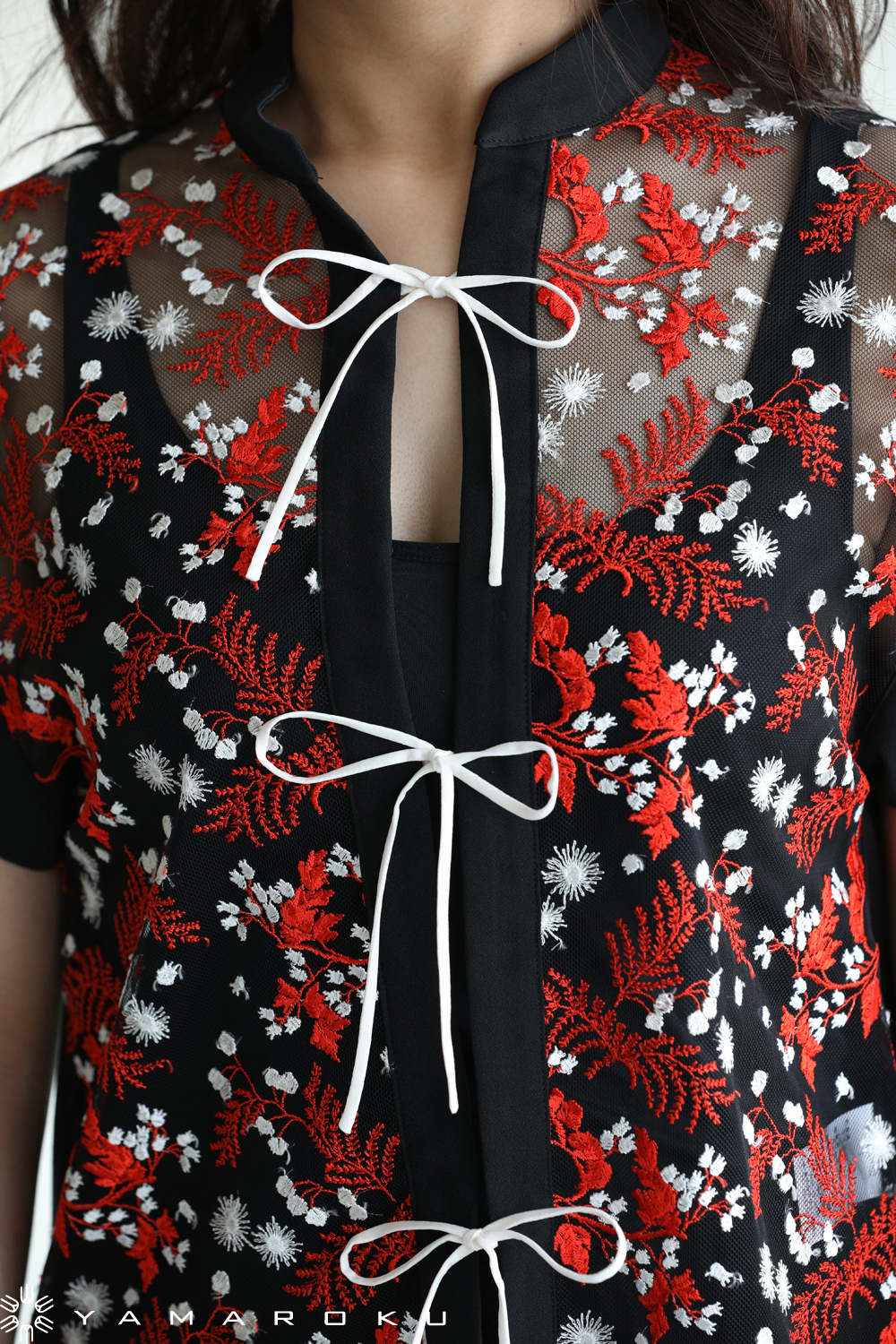 Mame Kurogouchi(マメ) Pedicel Lace French Sleeves Shirts 