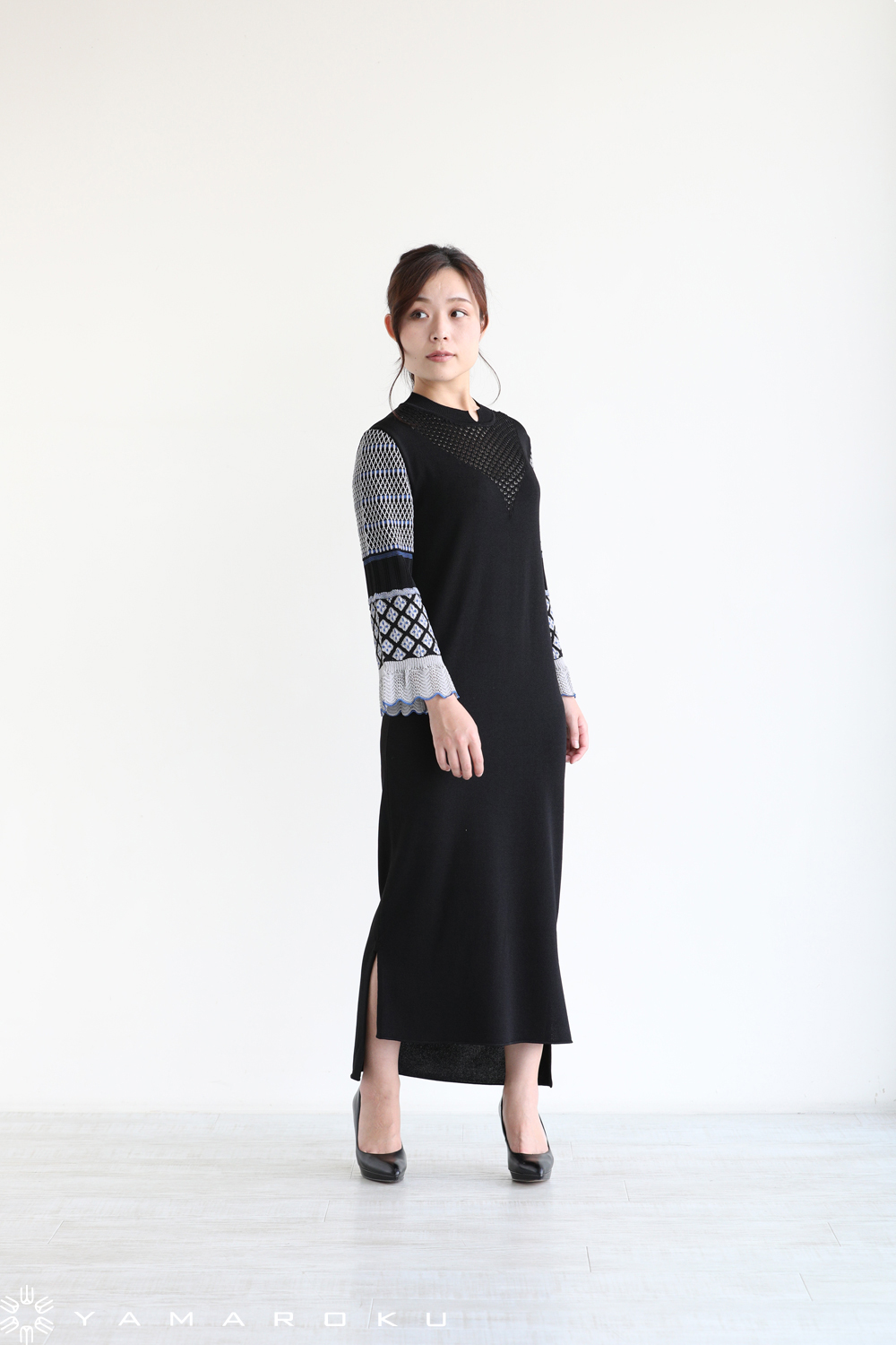 Mame Kurogouchi(マメ) Volume Sleeve Knit Cardigan、I-Line Knit 