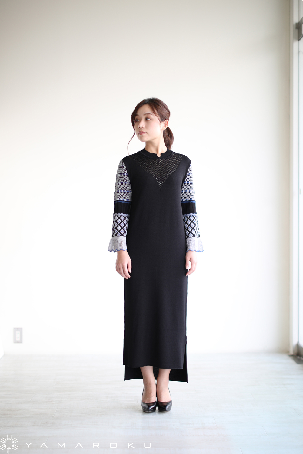Mame Kurogouchi(マメ) Volume Sleeve Knit Cardigan、I-Line Knit