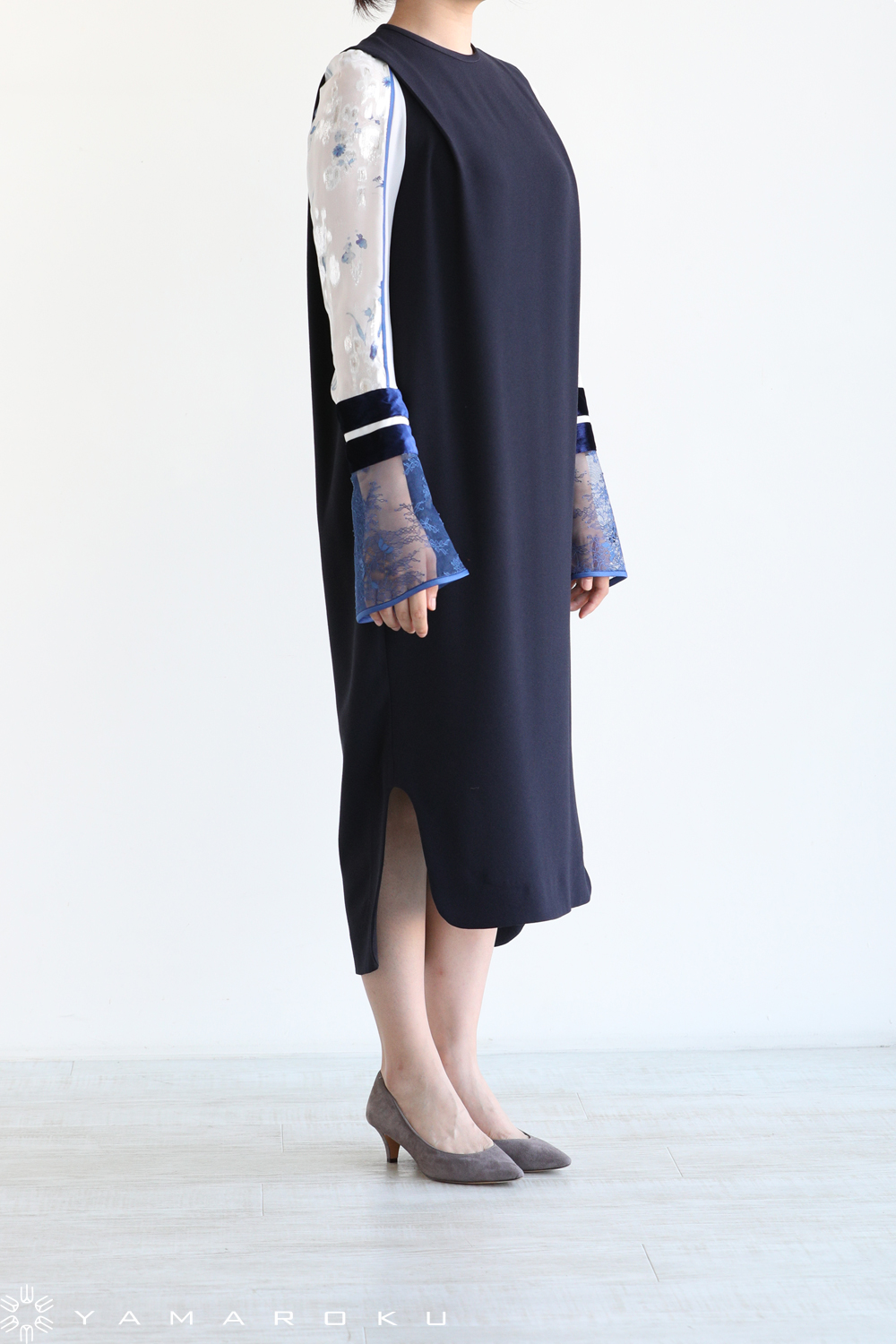 Mame Kurogouchi(マメ) Silk Lame Print Sleeves Dress！！ | YAMAROKU 