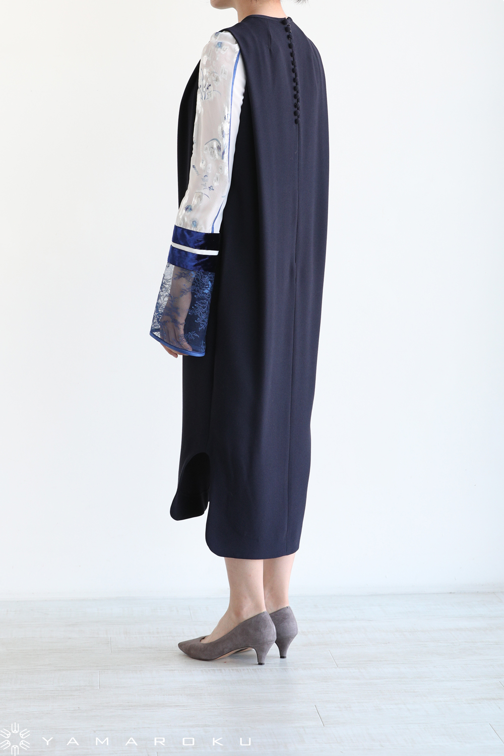 Mame Kurogouchi(マメ) Silk Lame Print Sleeves Dress！！ | YAMAROKU