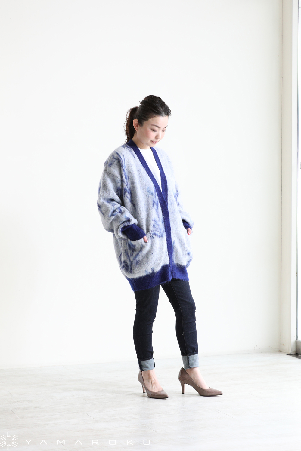 定形外発送送料無料商品 Mame Kurogouchi Floral Shaggy Cardigan