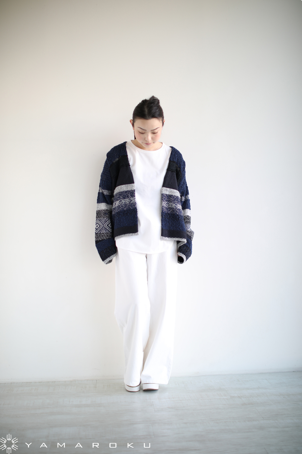 Mame Kurogouchi(マメ) Mix Jacquard Knit Cardigan！！ | YAMAROKU