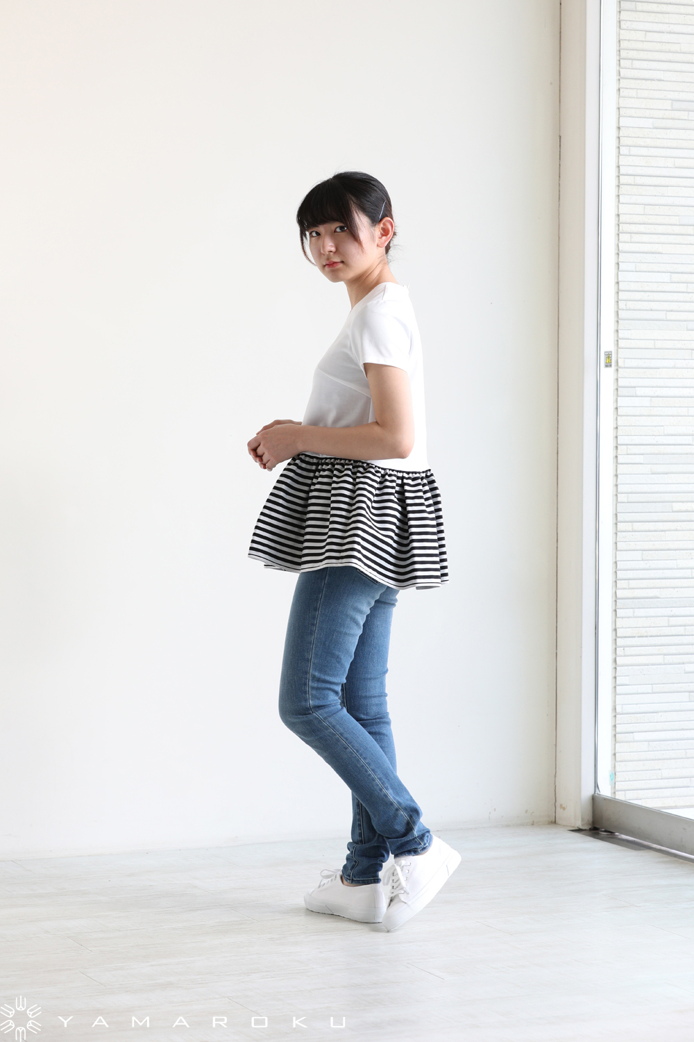 BORDERS at BALCONY(ボーダーズアットバルコニー) PEPLUM TEE