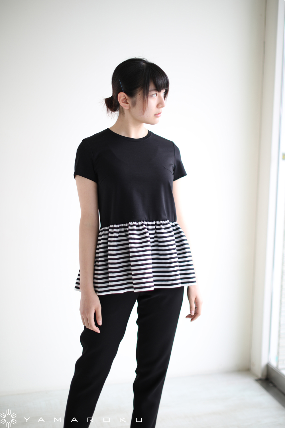 BORDERS at BALCONY(ボーダーズアットバルコニー) PEPLUM TEE